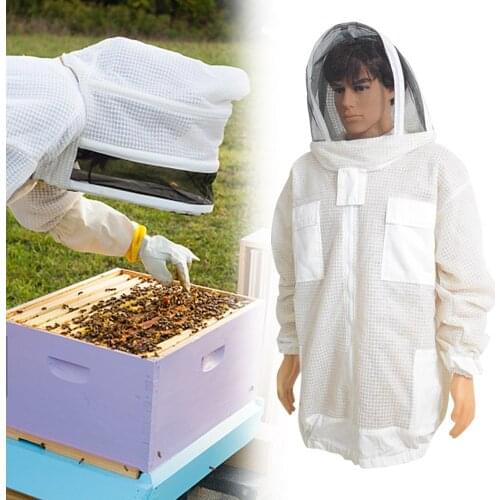 Beekeeping Protective Clothing Jacket Suit With 3 Layer Ventilated Self Veil Bee Insect Product For Beekeeper Equipments