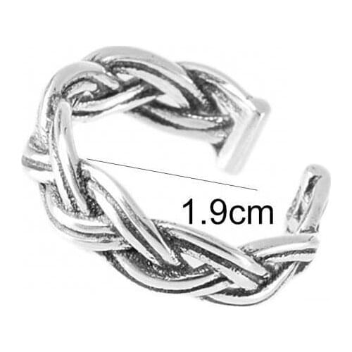 SANWOOD Fashion Retro Real Silver Color Flower Rings for Women Wedding Jewelry Punk Antique Jewelry Valentines Day Gift