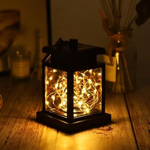 30 LED Solar Garden Light Hanging Lantern Lawn Light Waterproof Wall Lamp for Balcony Corridor Stair Outdoor Lighting Decor