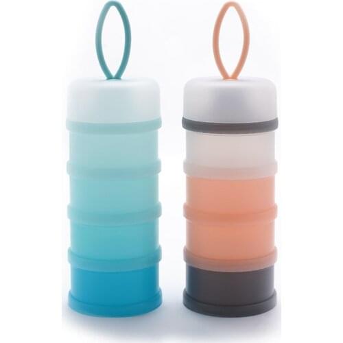 4-layer Portable Infant Milk Powder Box Snack Box Food Storage Container Stackable Milk Powder Dispenser For Outdoor