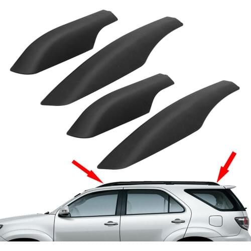 For Toyota Fortuner Hilux AN50 AN60 SW4 2004-2013 2014 2015 Replace Roof Rack Bar Rail End Cover Shell Cap 4Pcs Car Accessories