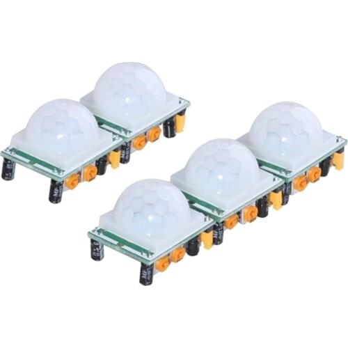 5 Pack Hc-sr501 Pir Motion Ir Sensor Body Module Infrared For Arduino