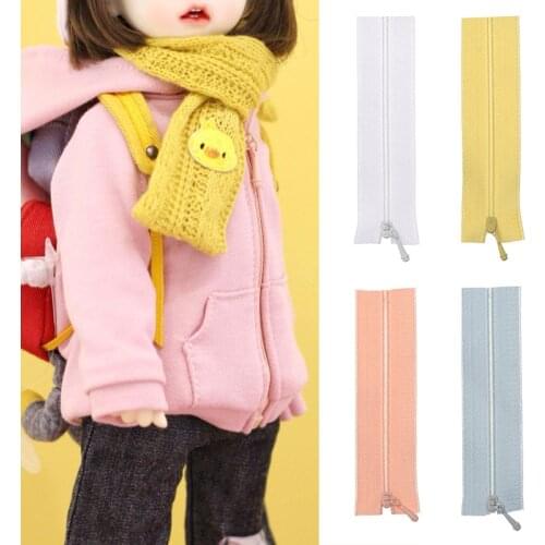 5pcs Colorful DIY Handmade Sewing Scrapbooking Garment Applique Accessories Mini Zipper Doll Clothing Accessory Zipper