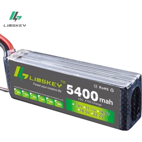 Limskey Drone Battery 3S Lipo Battery 11.1V 5400MAH 30C MAX 60C AKKU LiPo RC Battery For Rc Helicopter Car Boat 3S Lipo 11.1