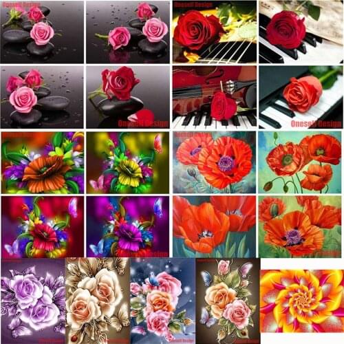 2019 new 5d diamond painting full square/round flower 5d diamond embroidery sale flower picture of rhinestones decoration home