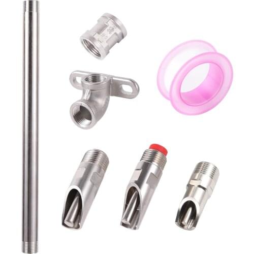 Pig Drinker Nipple Kit Piglets Stainless Steel Automatic Drinker 1/2" Threaded Interface Livestock Drinking Water Accessories