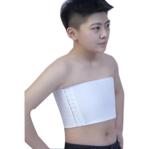Tomboy Bra Crop Les Lesbian Slim Chest Breast Binder Buckle Shape Tank Top Undershirt Boob Tube Top Strapless Bandeau Lingerie