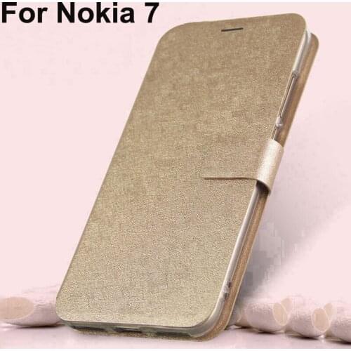 Cases For Nokia 7 case PU leather Sillcon case Nokia7 coque flip Magnetic Closure back Cover 5.2'' For Nokia 7 phone case shell