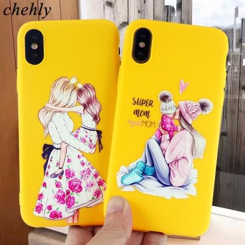 Parent-child Phone Case for IPhone 6s 7 8 11 12 Mini Plus Pro X XS Max XR SE Cases Soft Silicone Fitted Phone Accessories Covers