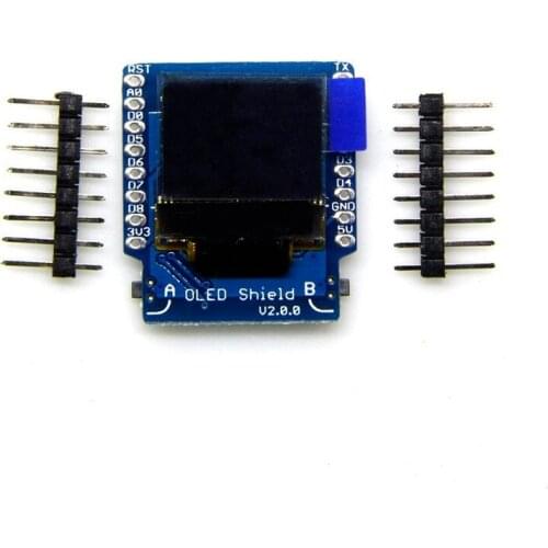 D1 Mini OLED Shield V2.0.0 0.66" Inch 64X48 IIC I2C Two Button Development Board