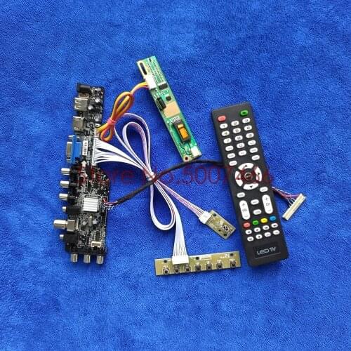DVB-T digital screen fit HSD150PK11/HSD150PK14/HSD150PK17/HSD141PK11 1CCFL 1400*1050 drive board kit LVDS 30-Pin USB+VGA+AV