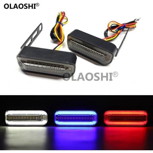 Dual Color Daytime Running DRL Lights Electric Bike DC 12V LED Sequential Flowing Motorcycle Turn Signal Light