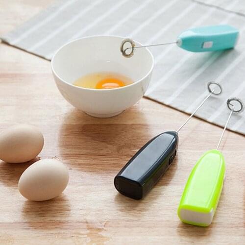 Electric Egg Beater Frother Foamer Mini Handle Milk Drink Coffee Whisk Mixer stainless steel Juice Blender Kitchen Cooking Tool