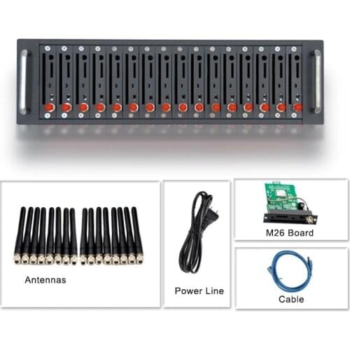 New design 16 port gsm modem bulk SMS modem pool M26 module for bulk sms modem 16 port