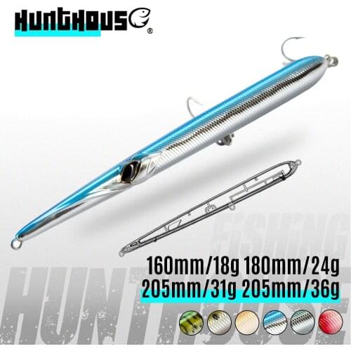 Hunthouse stylo 210 bluefish pencil fishing lure long casting 205mm 31/36g pencil stickbaits needle tuna lure walk dog leurre