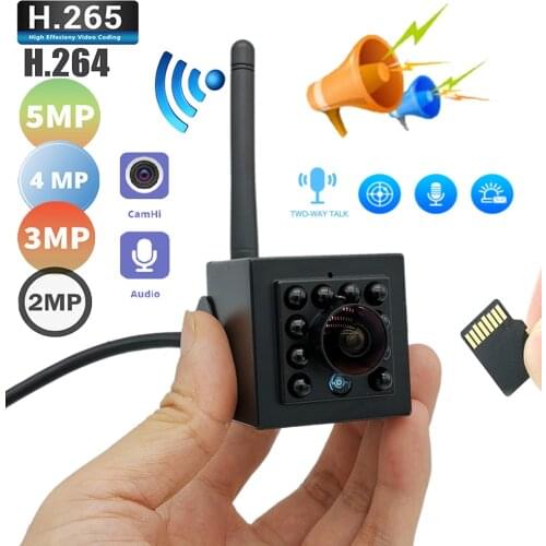 940nm Night Vision Audio Video Mini IR Wireless IP Camera Sd Card Slot Wifi 5MP 3MP 1080P 960P 720P Bird Nest Camera P2P Onvif