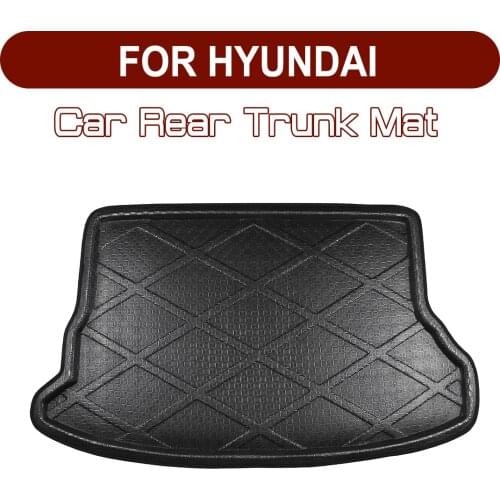 FOR Hyundai TUCSON Sonata Genesis IX25 IX35 IX45 SANTAFE ELANTRA Verna Car Rear Trunk Boot Mat Floor Mats Cargo Mat Waterproof