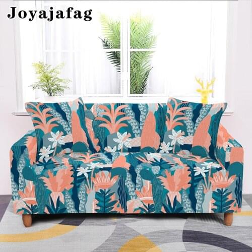 Summer Tropical Leaves Stretch Slipcover Slip-resistant Elastic Sofa Cover Washable Soft Fabric Couch Covers 1/2/3/4 Seater