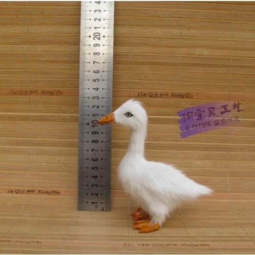 Small cute simulation duck toy polyethylene&fur white duck model gift about 13x12cm 1918
