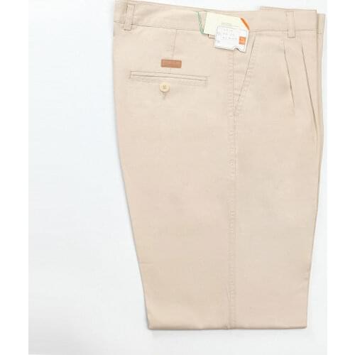 2020 Men Casual Trousers High Waist Loose Pure Cotton Double Pleat Wrinkle resistant Ironing Large Full Length plus Size 30-46