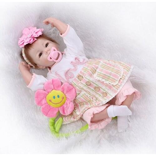 52cm Soft Silicone Dolls Kids Sleeping Toys Playmates Baby Reborn Dolls Brinquedos Princess Birthday Gift Early Education Dolls