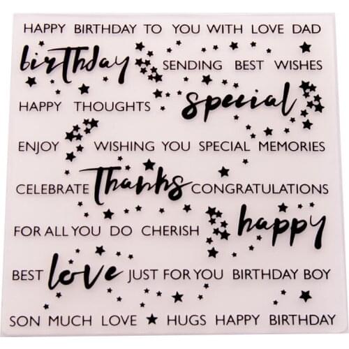 YINISE Plastic Embossing Folder For Scrapbook Stencils HAPPY BIRTHDAY DIY Photo Album Cards Making Decoration Scrapbooking Tools