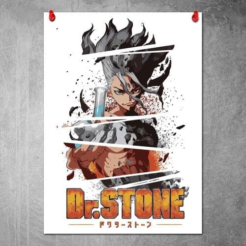 Senku Ishigami Dr Stone Wall Art Poster Canvas Painting Nordic Wall Pictures Living Room Home Decor No Frame