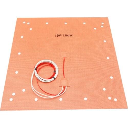 110V 220V CR10 S5 20" X 20" Silicone Heater Pad 508 x 508mm Heatbed For Creality CR-10 S5 3D Printer Large Print Bed w/ 24 Holes