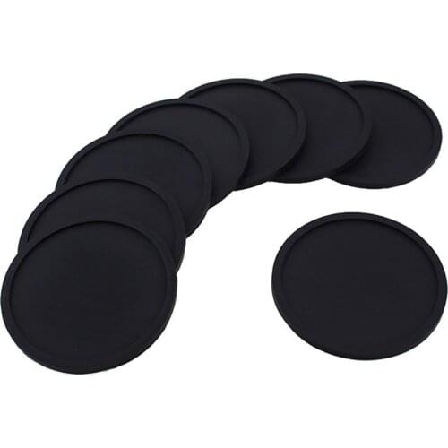 Silicone Cup mat Non-Slip Placemat Round Insulation Waterproof Cup Mat Tableware Coaster 10cm Western Food Coaster
