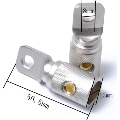 2 Pieces Car Audio 0AWG Wire Coupler Butt Ring Terminal Connector Screw Type