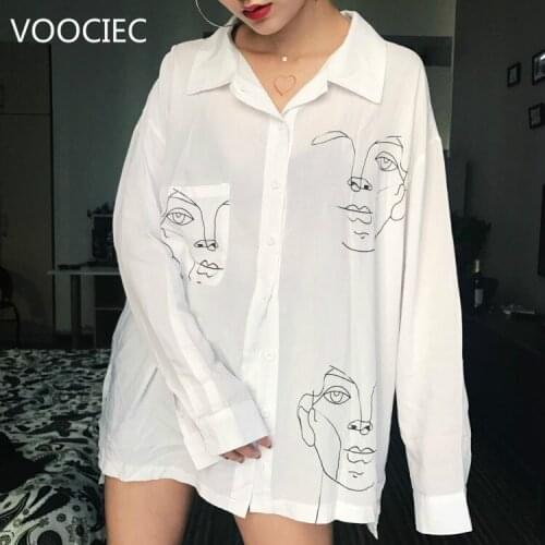 Блузки с принтом VOOCIEC China At AliExpress