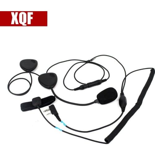 XQF 2 Pin Finger PTT Motorcycle Helmet Radio Headset Microphone For Kenwood 3207 BAOFENG UV5R UV5RA Ham Radio Walkie Talkie