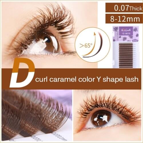 Y shape False eyelashes volume eyelash extensions soft caramel mink eyelashes false eyelashes natural Makeup tool eye lashes