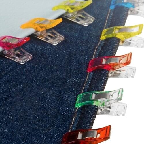 30PCS Plastic Color Fixed Clips Transparent Knitting Fabric Clothing Quilting Sewing Clips Patchwork Accessories Garment Clamps