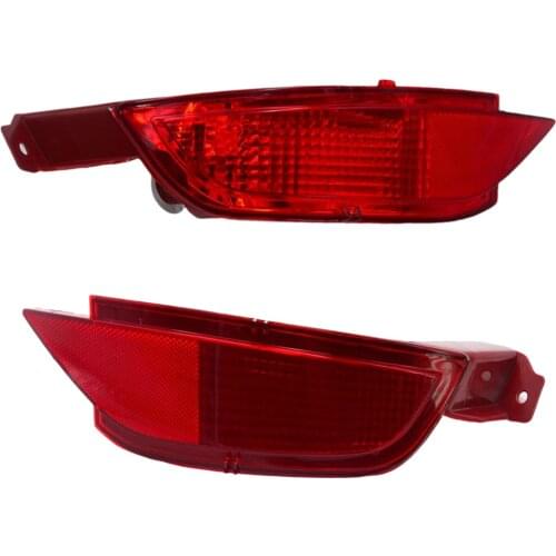1 Pair Car LED Rear Bumper Reflector Brake Lights Rear Fog Lamp Assembly For Ford Fiesta Mk7 VII 2008-15 Car Accessories
