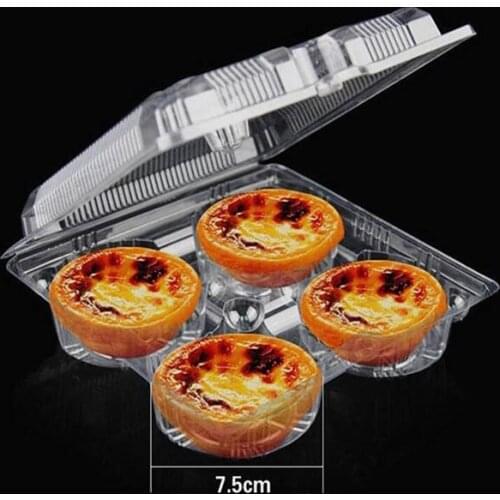 1500pcs/lot 18cmx17cmx5cm Automatic buckle transparent baking plastic packaging boxes egg tart trays Factory wholesale