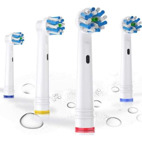4pcs Cross action Toothbrush Heads for Oral-B Electric Toothbrushes 500/600/1000/2000/2500/3000/7000/8000/9600/8000