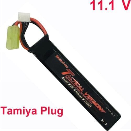 4PCS Tactical version Tamiya Plug11.1V 1100mAh Lipo Battery for Water Gun Mini Airsoft BB Air Pistol Electric Toys Guns battery