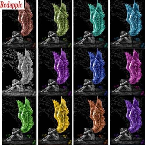 DIY 5D Diamond Painting Angels Girl Home Decoration Full Square Round Craft Kits Embroidery color wings Pearl Rhinestone Picture