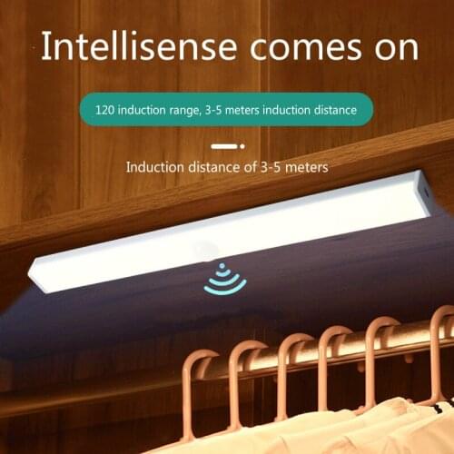 Wireless Dimmable Smart Motion Sensor LED Night Light LED Human Body Induction For Home Bed Kitchen Cabinet Wardrobe Wall Lamp