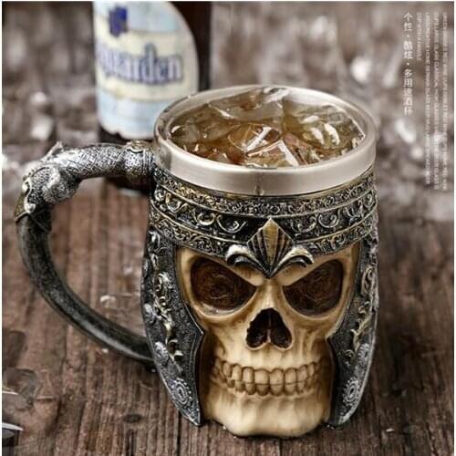 Stainless Steel Goblet 3D Skull Skeleton Claw Wine Glasses Glass Beer Steins Halloween Party Drinking Glass Whiskey Cup