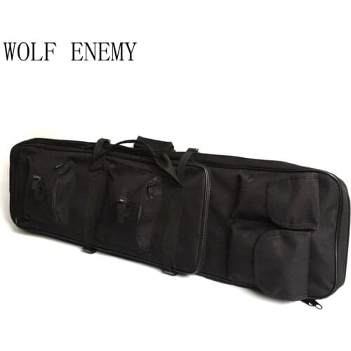 100cm 40" Inch Double Pockets SWAT Dual Tactical Large Capacity Carrying Case Bags for Rifle Airsoft AEG Gun Army Green Black