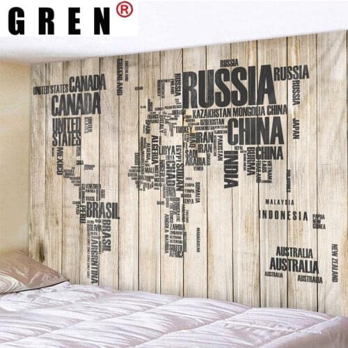 GREN Wooden Board Leaves Tapestry Wall Rugs Wall Hanging Fabric Mural Background Cloth Towel Beach Fabric Blanket Bedroom Decor