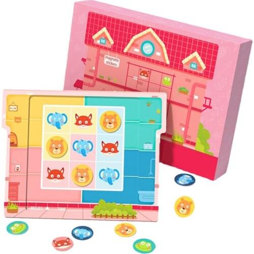 Children Sudoku Game Logic Thinking Toys Magnetic Animal Chess Board Game Develop Reasoning Skills Educational Toy For Children