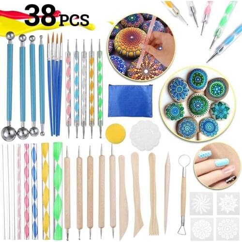 DIY Acrylic Stick Mandala Dotting Tools Rocks Painting Dotting Tool Carving Pottery Clay Nail Stamp Nail Art Craft