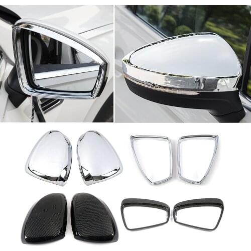 For Volkswagen VW Tiguan MK2 2017-2019 Exterior Rearview Mirror Protector Shell Cover Side Mirror Rain Visor Trim