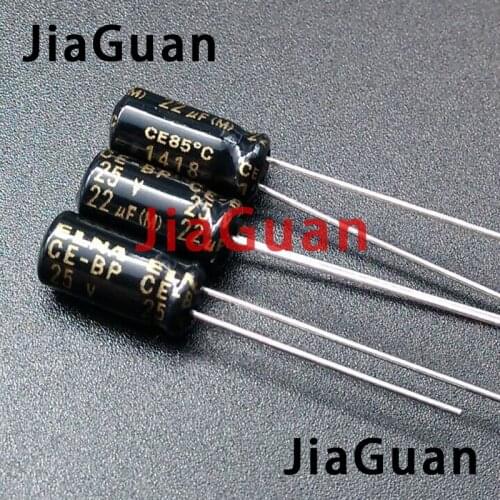 20PCS ELNA RBD 25V22UF 5X11MM black Non-polar 25v 22uf audio electrolytic capacitor CE-BP 22uF/25V BP 22uf 25v