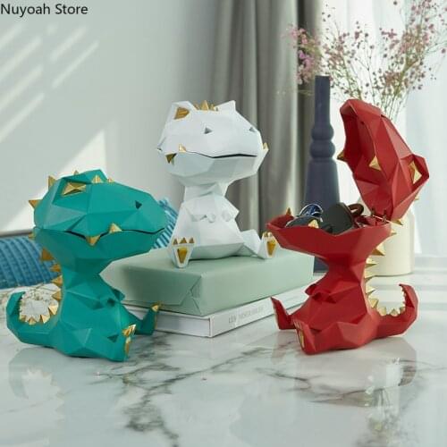 Geometric Dinosaur Storage Storage Box Modern Minimalist Animal Storage Ornaments Sundries Box Home Decoration Accessories