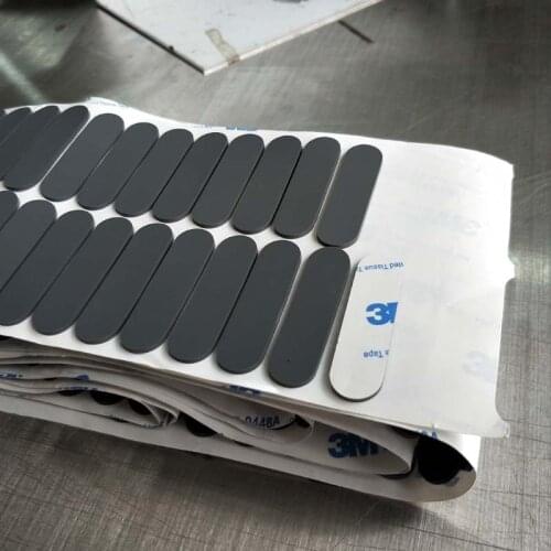 4Pc × 25-160mm Length Self Adhesive Silicone Rubber Oval Mat Cabinet Equipment Anti-slip Feet Pad Floor Protectors Width 8-20mm