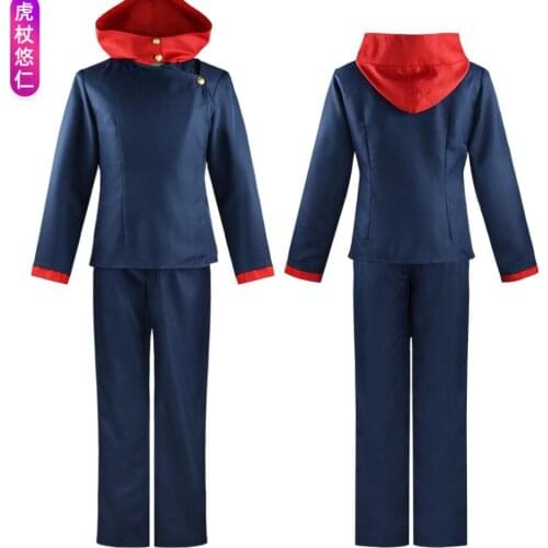 Yuji Itadori Cosplay Anime Jujutsu Kaisen Costume Uniform Halloween Christmas Party Uniform Full Set adult